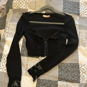 urban outfitters lace corset top